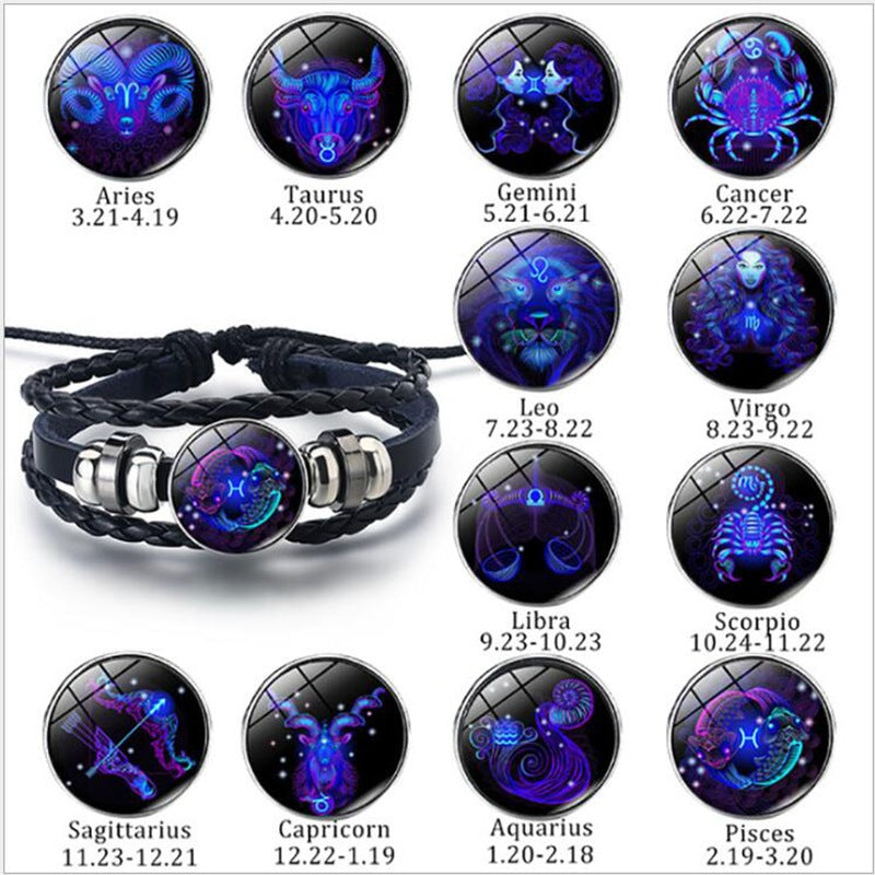 Zodiac Constellation Bracelet Braided Design